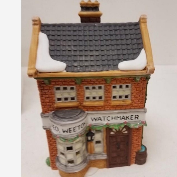 Dept 56 Charles Dickens Village Geo Weeton Watchmaker Cottage 6 1/2 X 4X3, 1988 - Picture 3 of 7